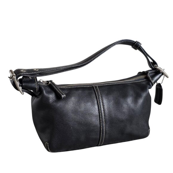 VTG Coach G3Z-9564 Demi Hobo Baguette Handbag Leather Purse Black 8.5" X 6" X 4. - Picture 1 of 8